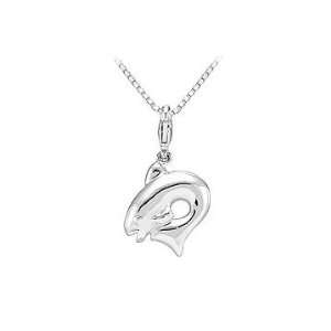    Sterling Silver Charming Animal Dolphin Charm Pendant: Jewelry
