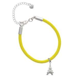   Eiffel Tower Charm on a Yellow Malibu Charm Bracelet Jewelry