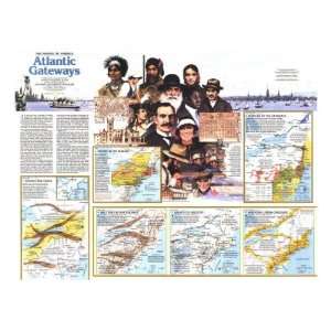  Making Of America, Atlantic Gateways Map 1983 Giclee 