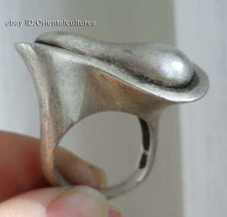 Tribe Exotic Chinese Handmade Miao Silver Ring  