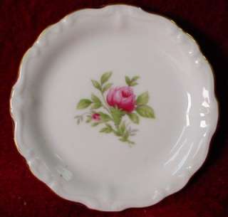 JOHANN HAVILAND china MOSS ROSE pattern Coaster or Butter Pat 3 3/4 