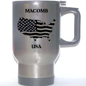  US Flag   Macomb, Illinois (IL) Stainless Steel Mug 