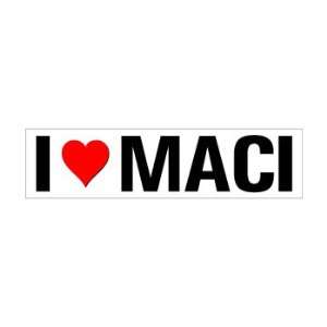  I Heart Love Maci   Window Bumper Sticker Automotive