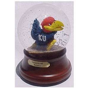  Kansas Jayhawks La Mascot Musical Snow Globe: Sports 