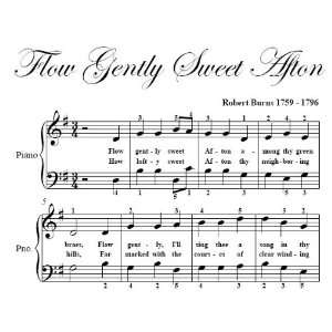  Flow Gently Sweet Afton Big Note Piano Sheet Music 