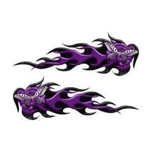  Butterfly and Flower Flame Graphics in Purple   14 h x 36 