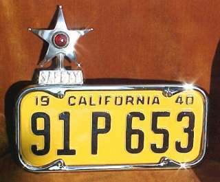 1940 thru 1955 California Plate Chrome LICENSE FRAME  