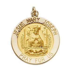  14KY Gold Jesus Mary Joseph Medal 12mm/14kt yellow gold 