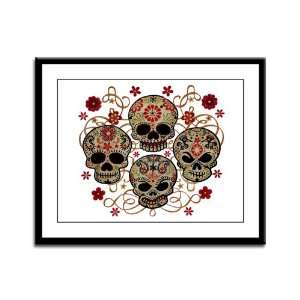  Framed Panel Print Flower Skulls Goth: Everything Else