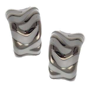  Louanna Silver White Clip On earrings Jewelry