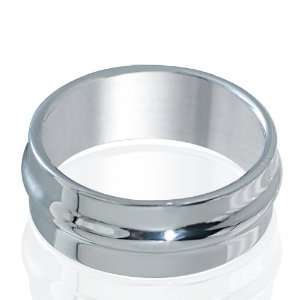  Tungsten Ring with Center Groove Design Jewelry