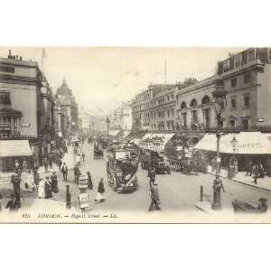   Postcard Scene on Regent Street   London England UK 