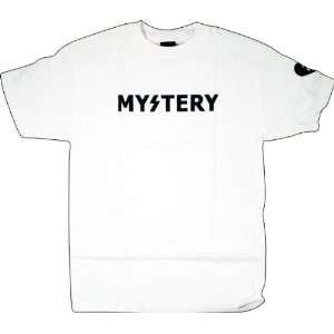 Mystery T Shirt Text Logo [Medium] White  Sports 
