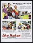 1948 Kaiser Aluminum Travel Light Luggage Trailer Canoe Print Ad