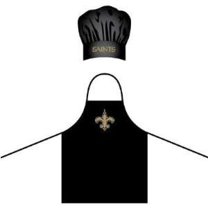  New Orleans Saints NFL Barbeque Apron and Chefs Hat 