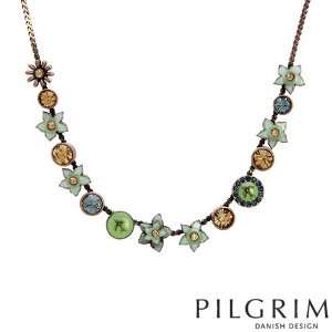 PILGRIM SKANDERBORG, DENMARK Attractive Necklace With Genuine Crystals 