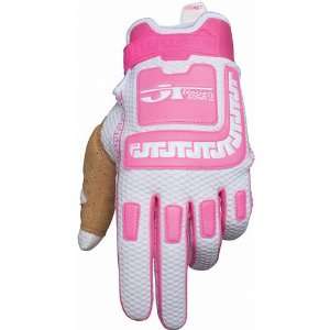 JT Racing USA Life Line Womens Vented MotoX Motorcycle Gloves   Pink 