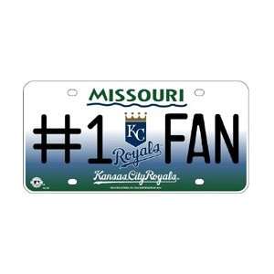  Kansas City Royals #1 Fan Metal License Plate *SALE 