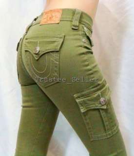 True Religion Jeans Skinny Cargo Legging Army Krista  