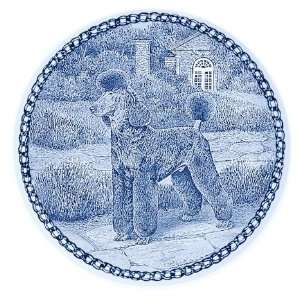  Poodle (Standard Black): Danish Blue Porcelain Plate: Home 