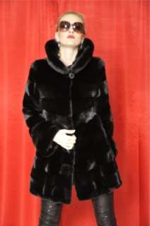 Brand New Black Mink Fur Baloon Jacket NWT  