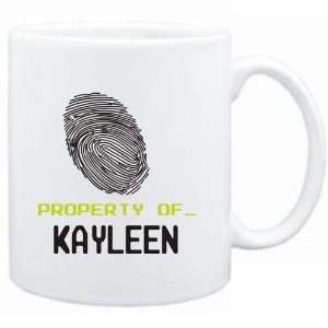  Mug White  Property of _ Kayleen   Fingerprint  Female 