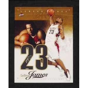  LeBron James Cleveland Cavaliers Autographed Framed Number 