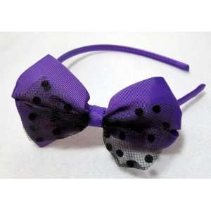  Purple Rockabilly Bow Headband 