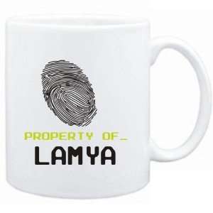  Mug White  Property of _ Lamya   Fingerprint  Female 