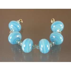   Blue   Set of 6 Handmade Lampwork Glass Beads Arts, Crafts & Sewing