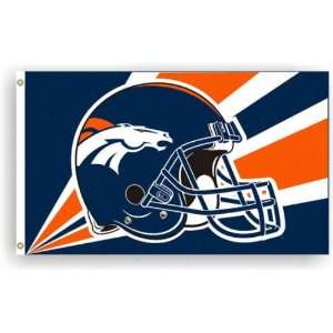  Denver Broncos Helmet Flag 3x5