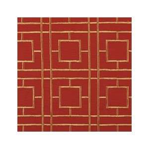  Geometric Gold/red by Duralee Fabric Arts, Crafts 