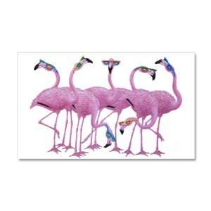  22 x 14 Wall Vinyl Sticker Cool Flamingos with Sunglasses 