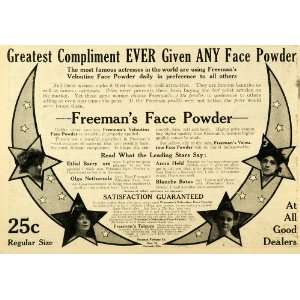  1910 Ad Freemans Face Powder Cosmetics Makeup Beauty 