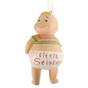  Little Stinker Baby With Rattle Christmas Ornament