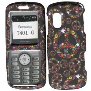 Black Peace Samsung T401G TracFone, Straight Talk Prepaid Net 10 Case 