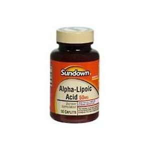  Sundown Alpha Lipoic Acid 50 Mg Dietary Supplement Caplets 