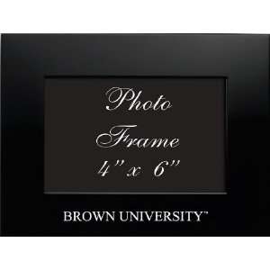   Brown University   4x6 Brushed Metal Picture Frame   Black: Sports