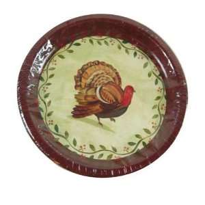  Thanksgiving Turkey 8pk Dessert Plate 6.75 Kitchen 