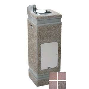  Red Square Vibra Cast Reinforced Concrete Pedestal Drinking Fountain 