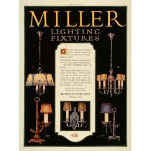  1925 Ad Miller Lighting Fixtures Lamps Home Decor Conn 