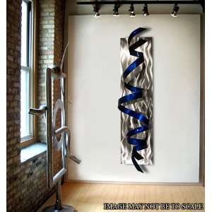  Blue Hurricane Modern Metal Wall Art Decor Sculpture 