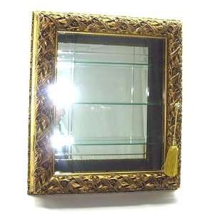  Gold Wall Curio Cabinet