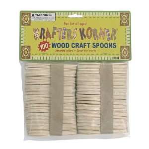 100pc wood craft spoons   Case of 24