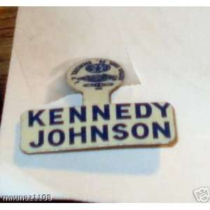  campaign pin pinback button political JOHNSON KENNEDY 