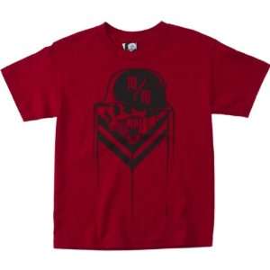   Mulisha Ink 2 Youth Boys Short Sleeve Sports Wear Shirt   Red / Large