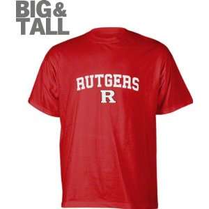  Rutgers Scarlet Knights Red Fan Arch Big & Tall T Shirt 
