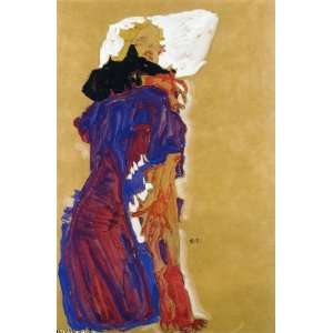 Hand Made Oil Reproduction   Egon Schiele   32 x 48 inches   Reclining 