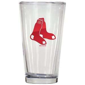  Boston Red Sox 3D Logo Pint Glass: Sports & Outdoors
