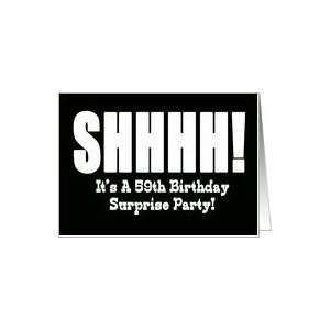  59th Birthday Surprise Party Invitation Card: Toys & Games